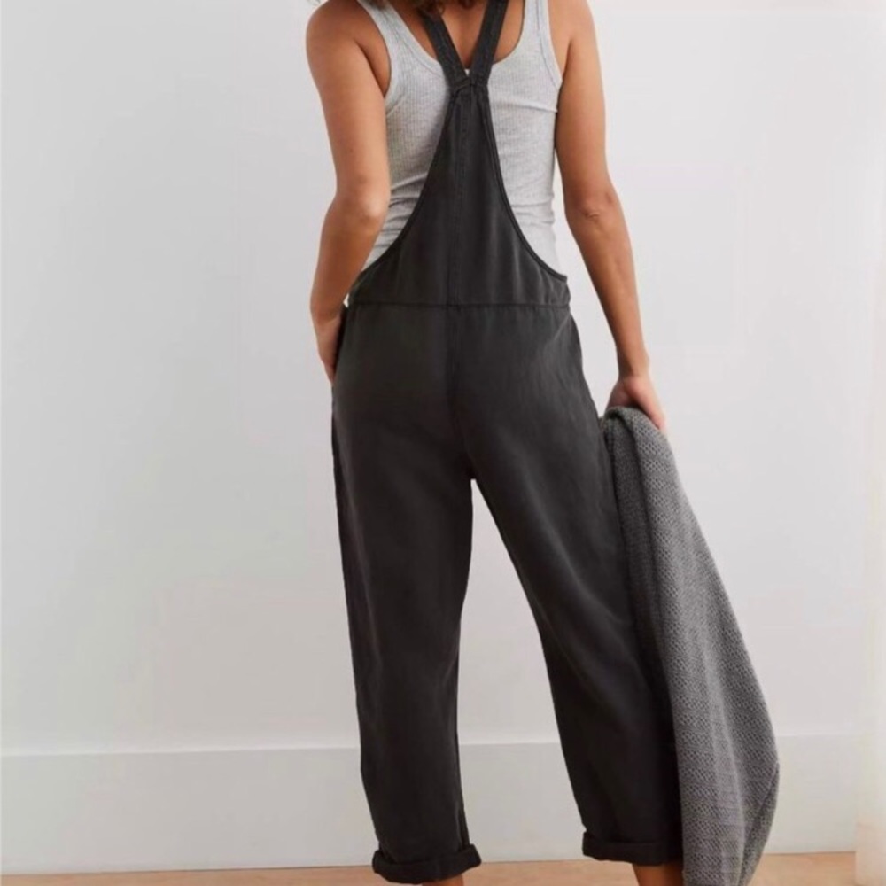 Aerie Knot Overalls Grey Blue